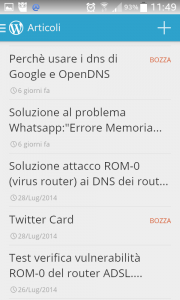 Inseriamo un post con l'app WordPress