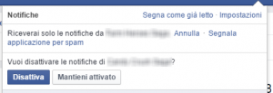 Come eliminare le notifiche facebook