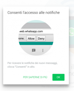 Whatsapp per pc accesso