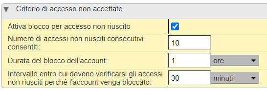 Gestione criteri accesso Zimbra