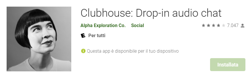 Clubhouse per Android