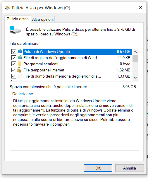 Liberare Spazio su Windows 7,8 e 10